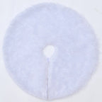 Round Plush Faux Fur Mini Christmas Tree Skirt - Image 6