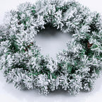 Artificial Pine Christmas Wreath Snow Flocked - Image 2