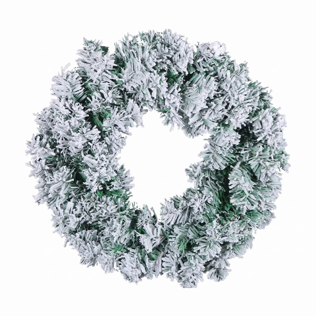 Artificial Pine Christmas Wreath Snow Flocked - Image 5