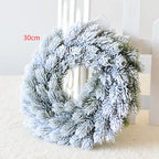 Artificial Pine Christmas Wreath Snow Flocked - Image 6