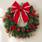 Artificial Pine Christmas Wreath Fairy Lights