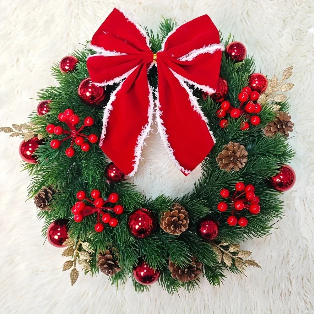 Artificial Pine Christmas Wreath Fairy Lights - Image 7