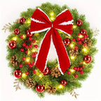 Artificial Pine Christmas Wreath Fairy Lights - Image 8