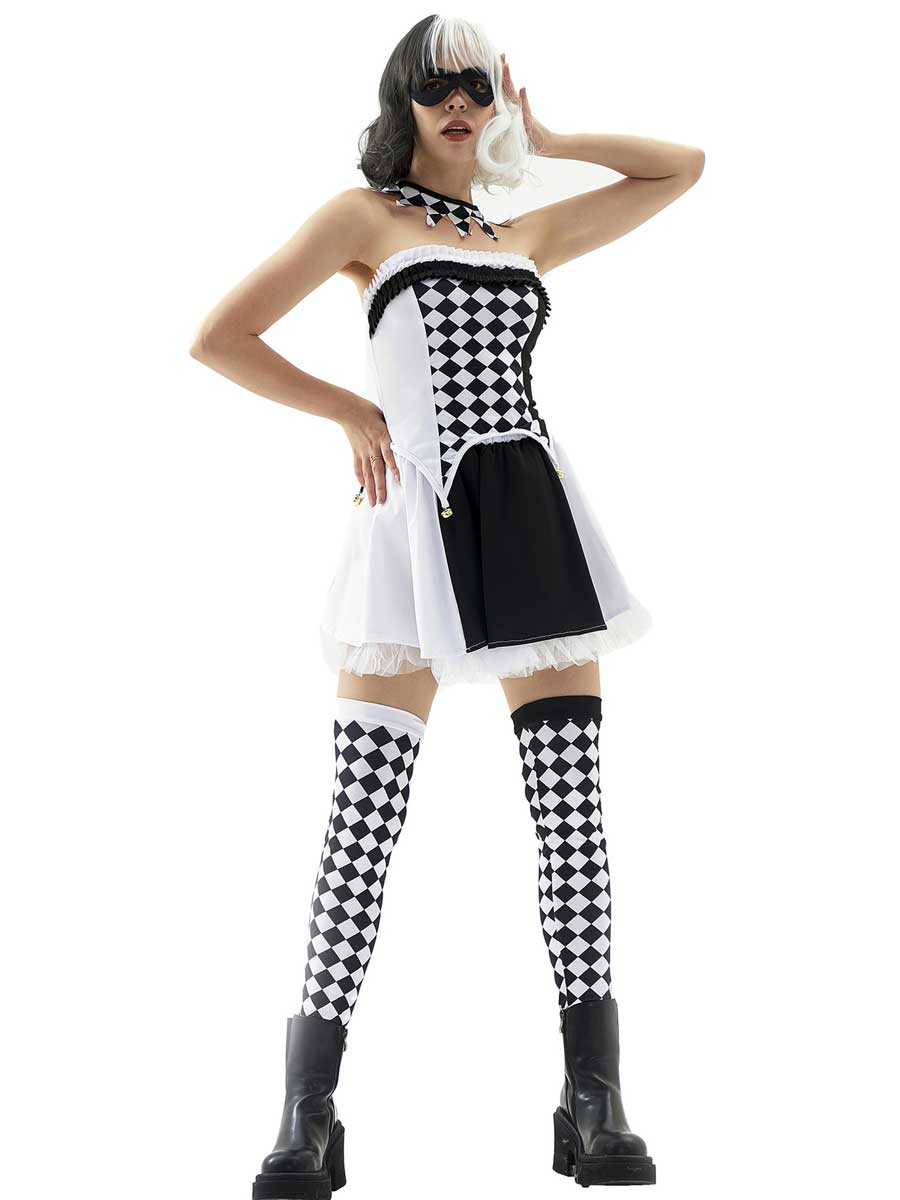 Women 5 Piece Clown Costume Set - Image 4