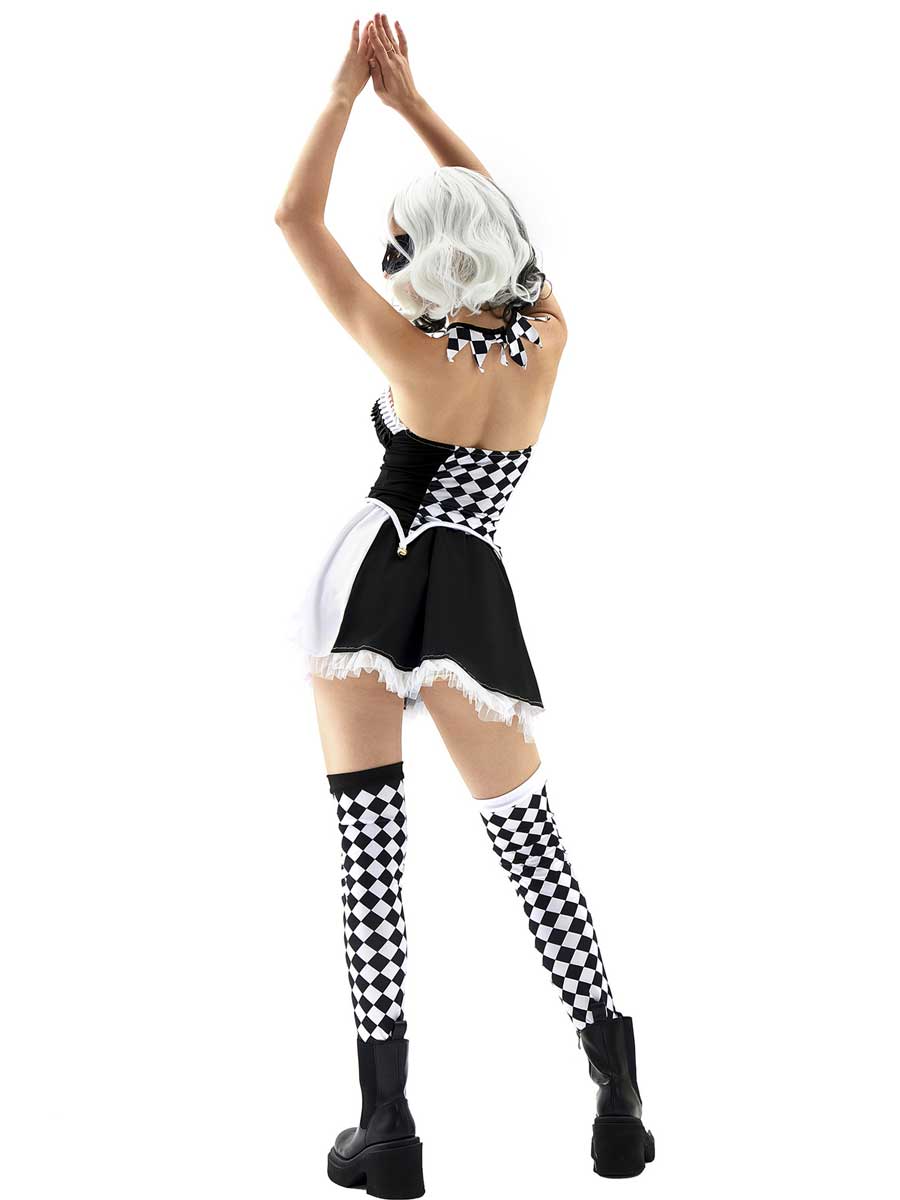 Women 5 Piece Clown Costume Set - Image 6