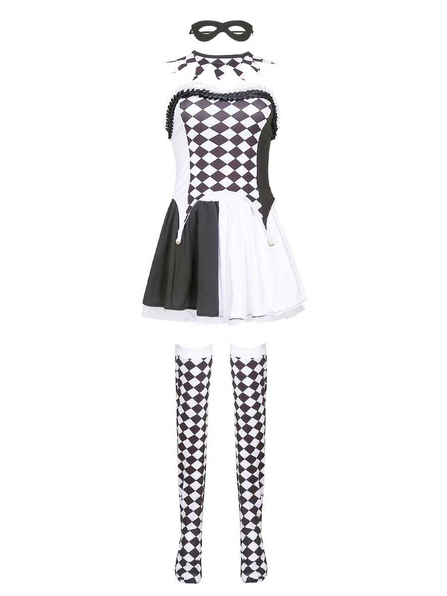 Women 5 Piece Clown Costume Set - Image 7