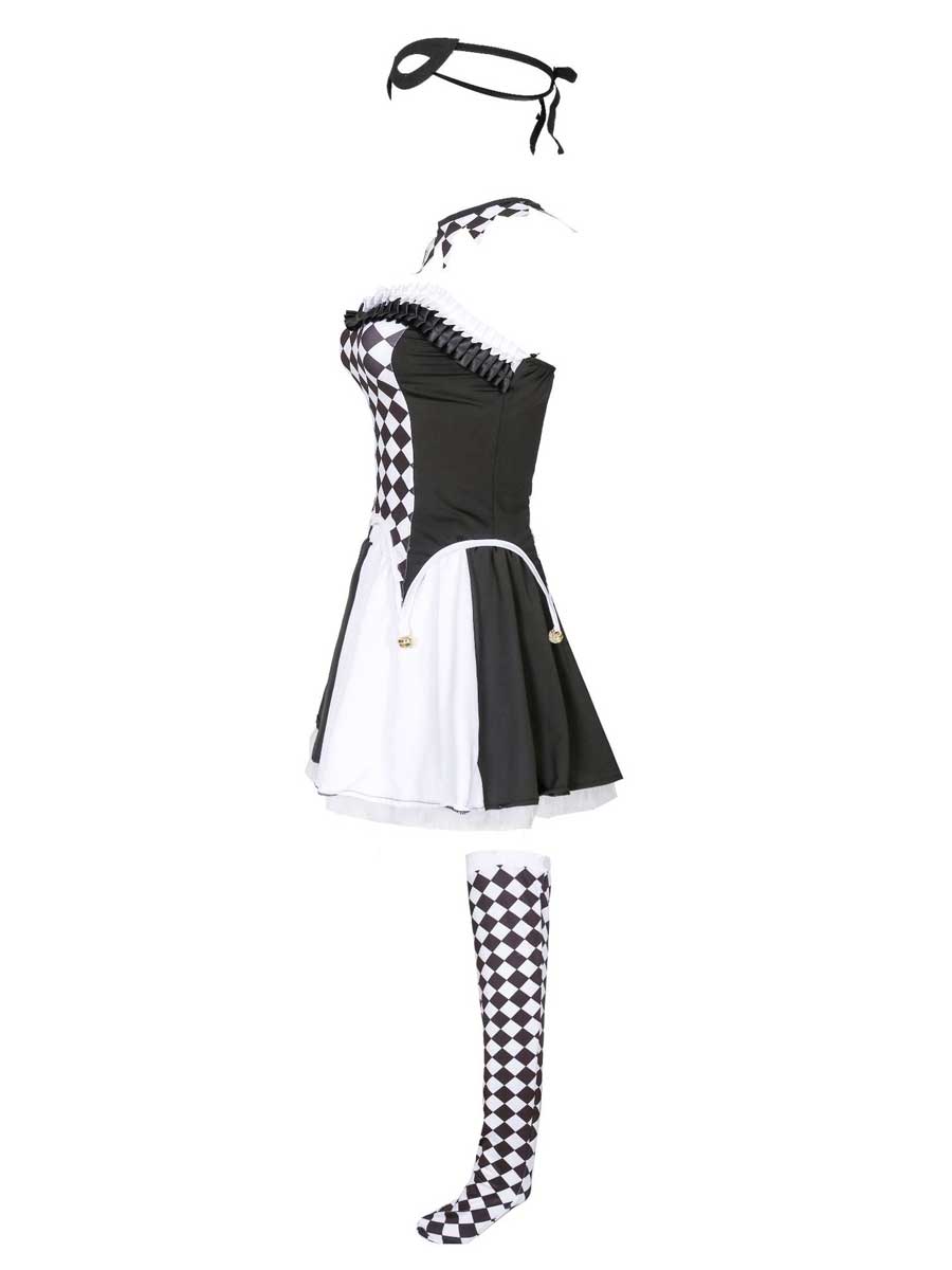 Women 5 Piece Clown Costume Set - Image 9