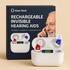 Compact Invisible Hearing Aids Rechargeable Noise-Reduced Design