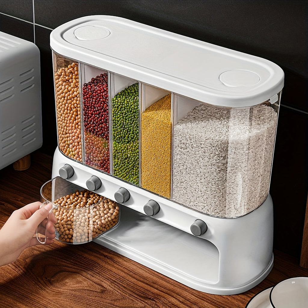 Airtight Pantry Organizer Multi Compartment Grain Rice Dry Food Dispenser - Image 2