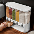 Airtight Pantry Organizer Multi Compartment Grain Rice Dry Food Dispenser - Image 2