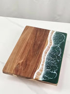 Acacia Wood Cutting Board Ocean Resin Charcuterie Cheese Serving Board - Image 12