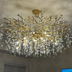 Branch Style Crystal Ceiling Light Decorative Indoor Lighting Fixture