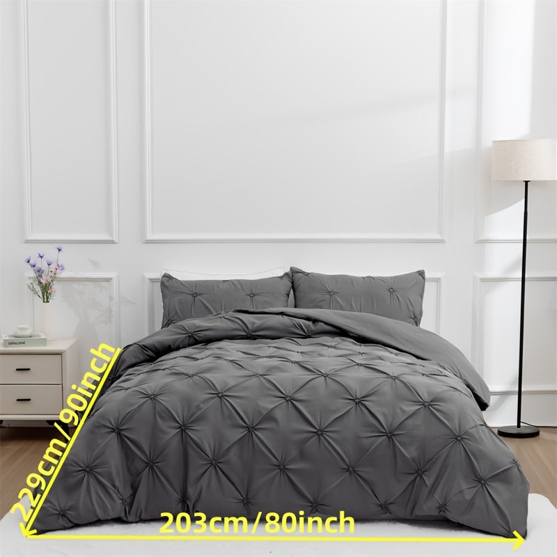 White Pintuck Quilts Cover Set