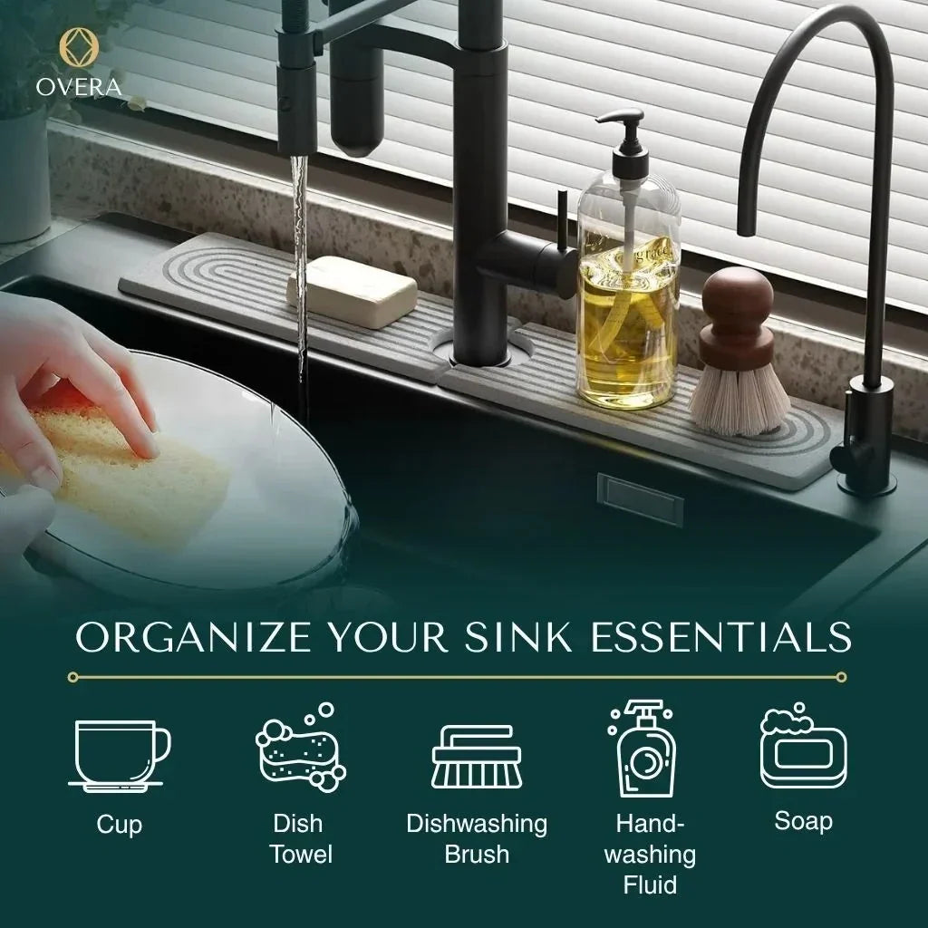 Diatomaceous Earth Faucet Splash Guard Mat Quick Drying - Image 6