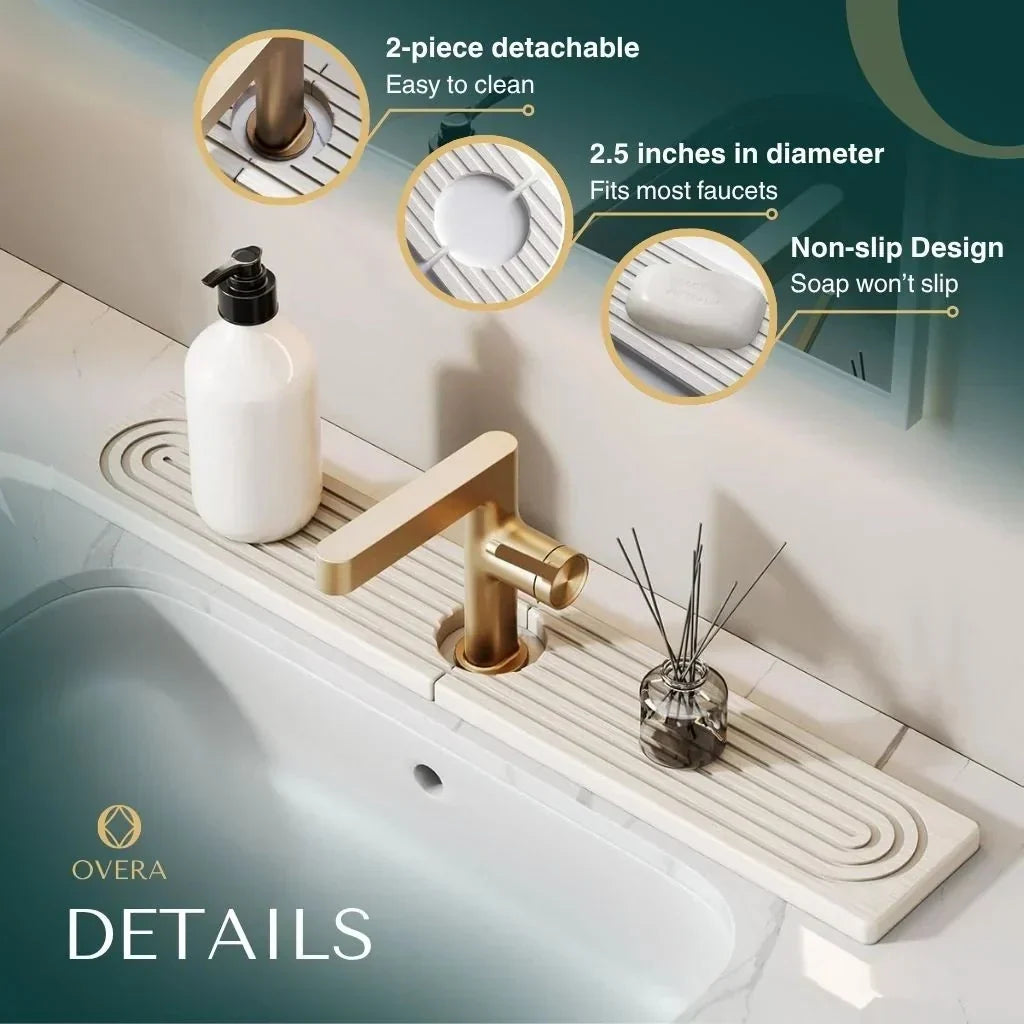 Diatomaceous Earth Faucet Splash Guard Mat Quick Drying - Image 7