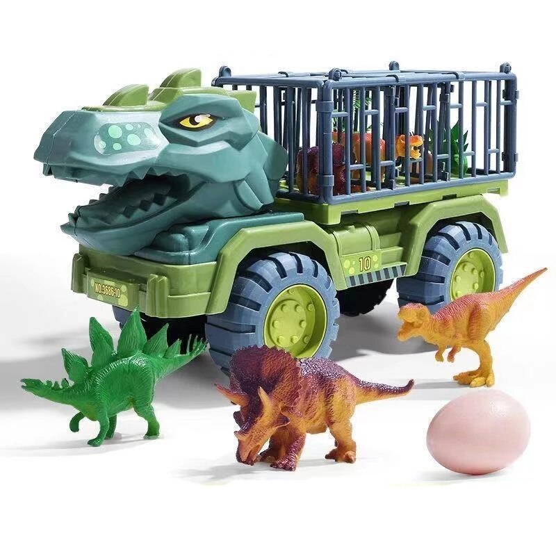 Kids Dinosaur Playset Prehistoric Truck Toy with Figures