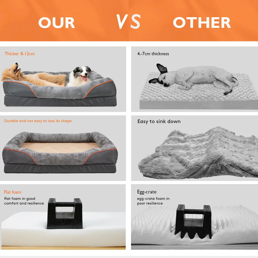 Orthopedic Dog Beds with Cushioned Sides