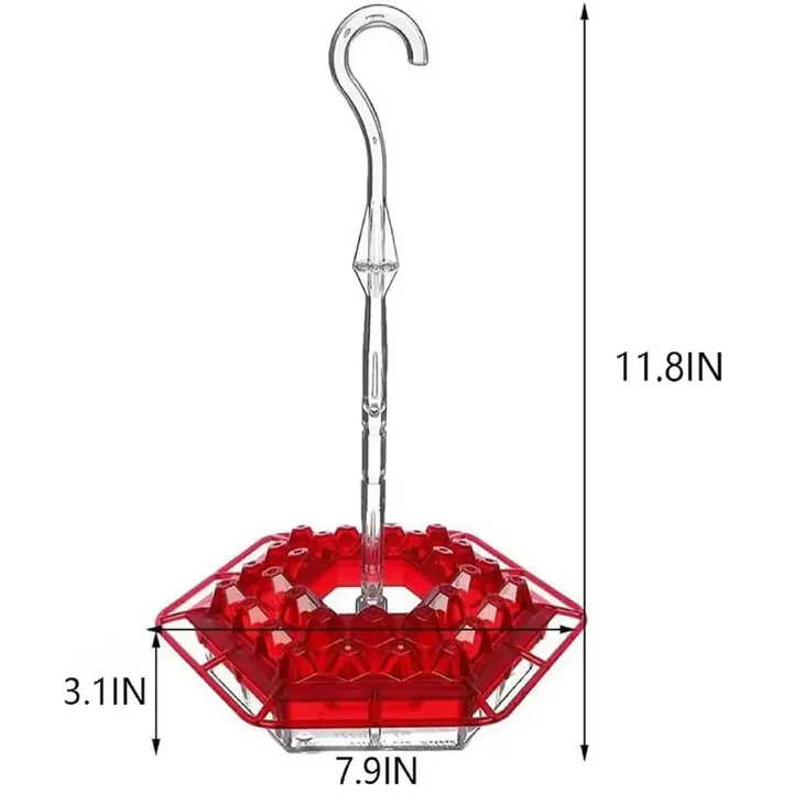 Hummingbird Feeder with Ant Moat Outdoor Hanging Garden Feeder
