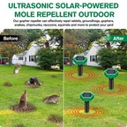 Ultrasonic Garden Pest Repeller Solar Ground Stakes for Lawns 4 Pack