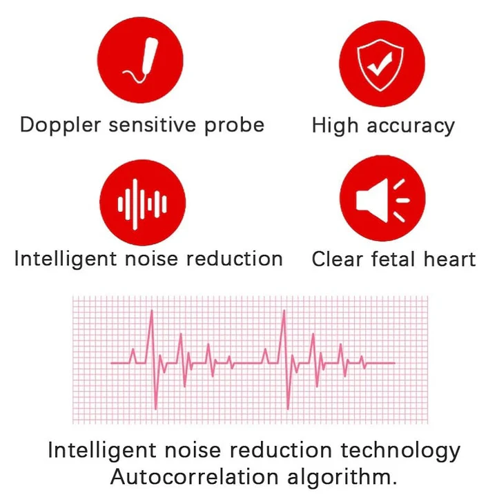Pregnancy Heartbeat Monitor Handheld Fetal Doppler Device