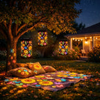 Solar Sunflower Garden Light Waterproof Outdoor Lantern Warm Glow Patio Decor - Image 2