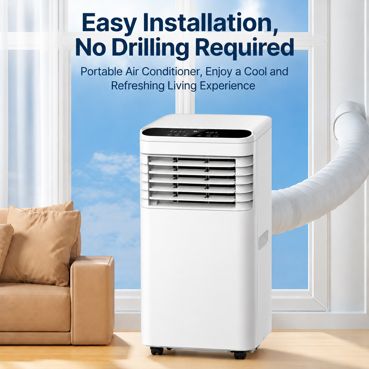 Portable Air Conditioner 7000 BTU | 4-in-1 Cooling, Heating, Fan & Dehumidifier