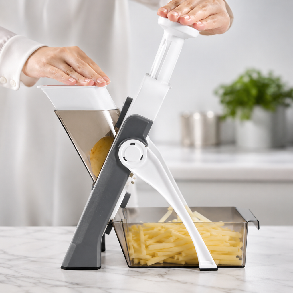 5 in 1 Vegetable Slicer with Collecting Tray