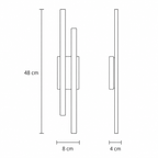 Modern Linear LED Wall Sconce 2 Light