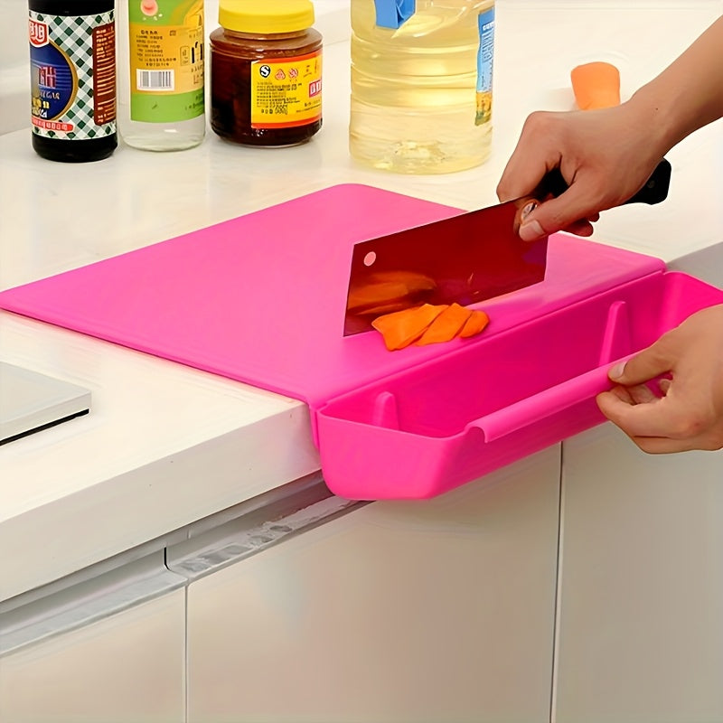 Cutting Board Container Storage Box Portable Meal Prep Chopping Tray - Image 5