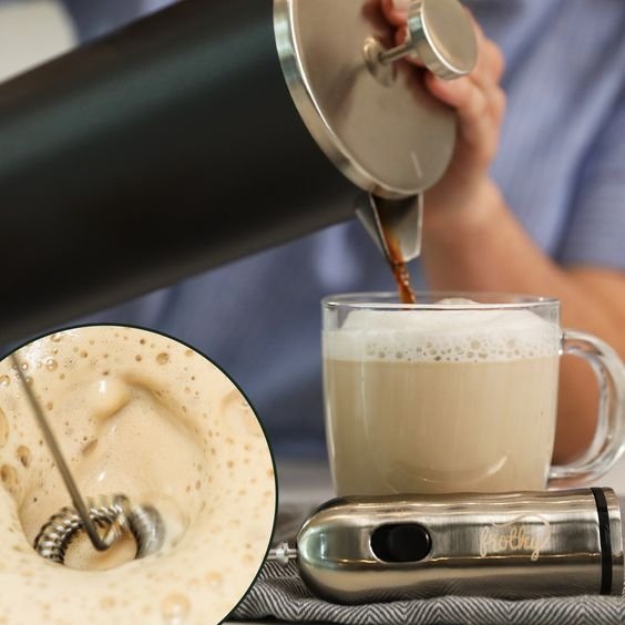 Portable Electric Milk Frother Cordless Handheld Foam Mixer
