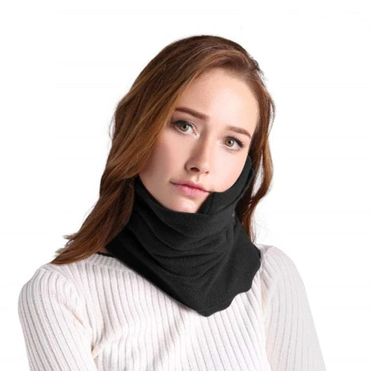 Compact Travel Neck Pillow for Head and Neck Support