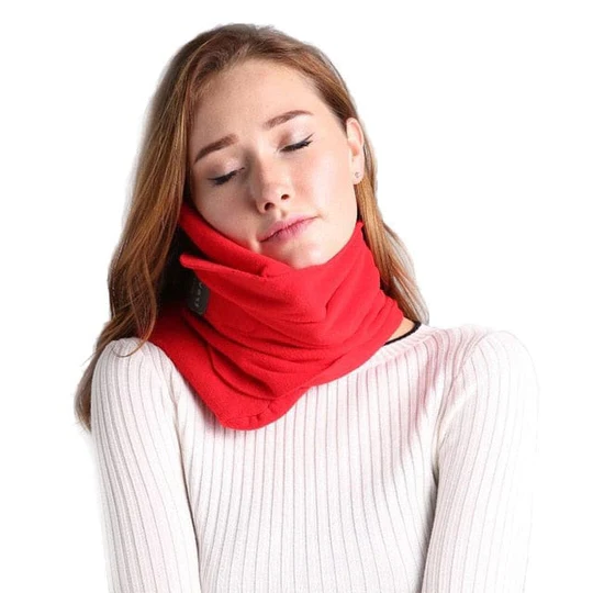 Compact Travel Neck Pillow for Head and Neck Support