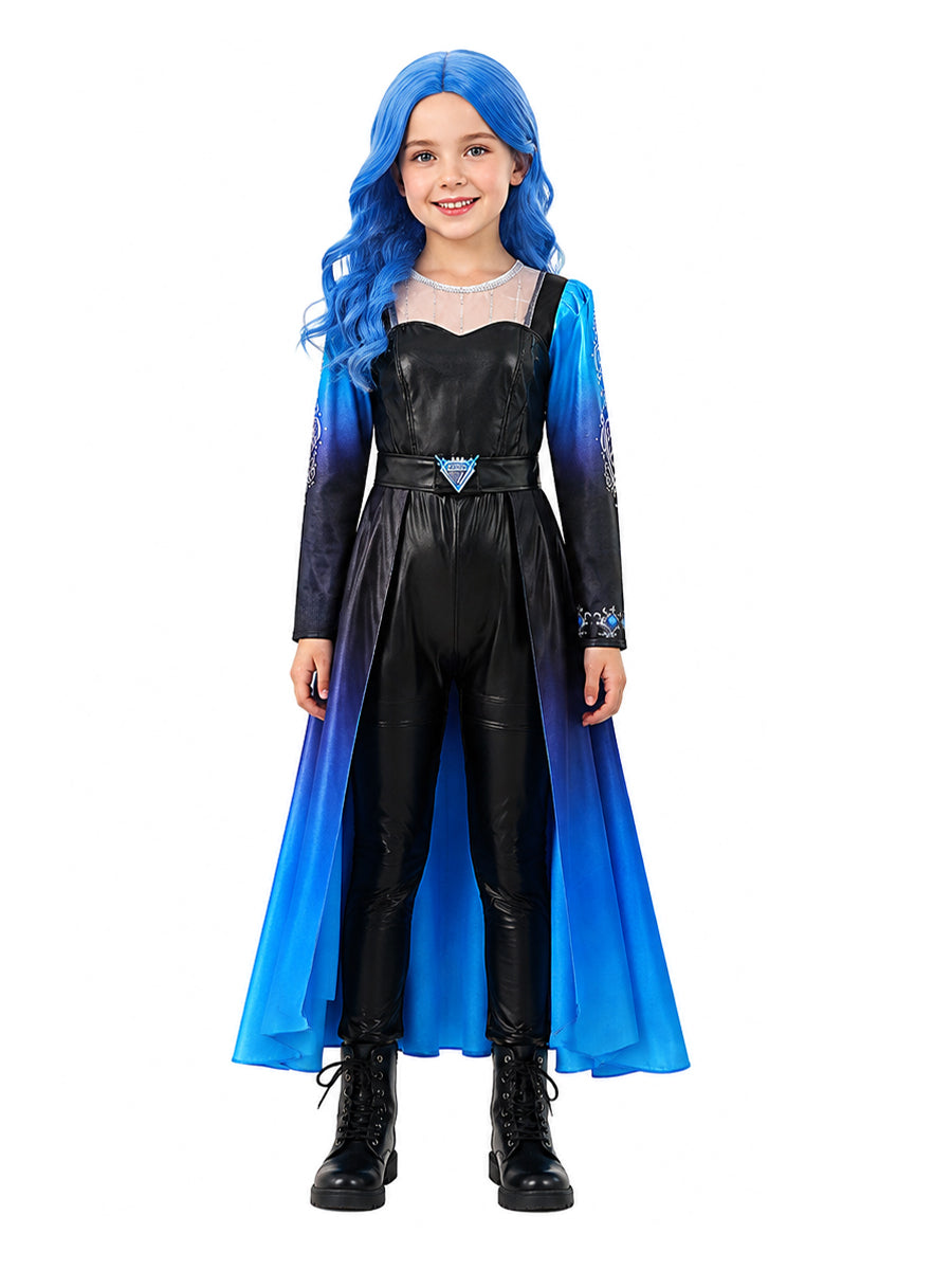 PU Leather Evil Blue Princess Costume - Image 3