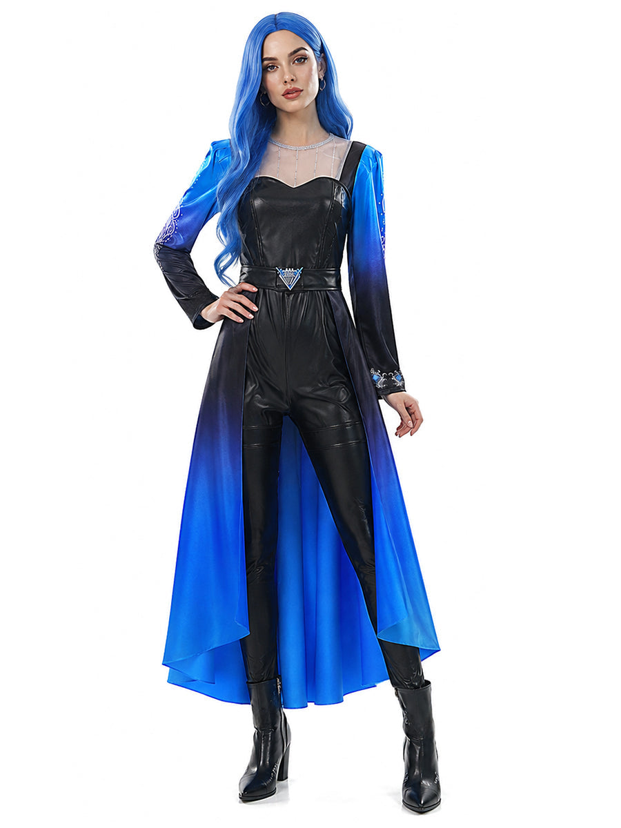 PU Leather Evil Blue Princess Costume - Image 6