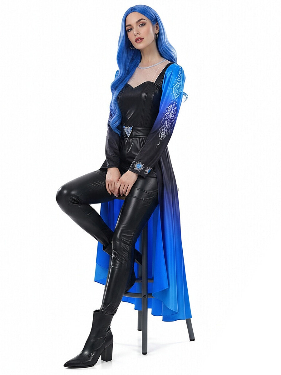 PU Leather Evil Blue Princess Costume - Image 7