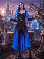 PU Leather Evil Blue Princess Costume - Image 9