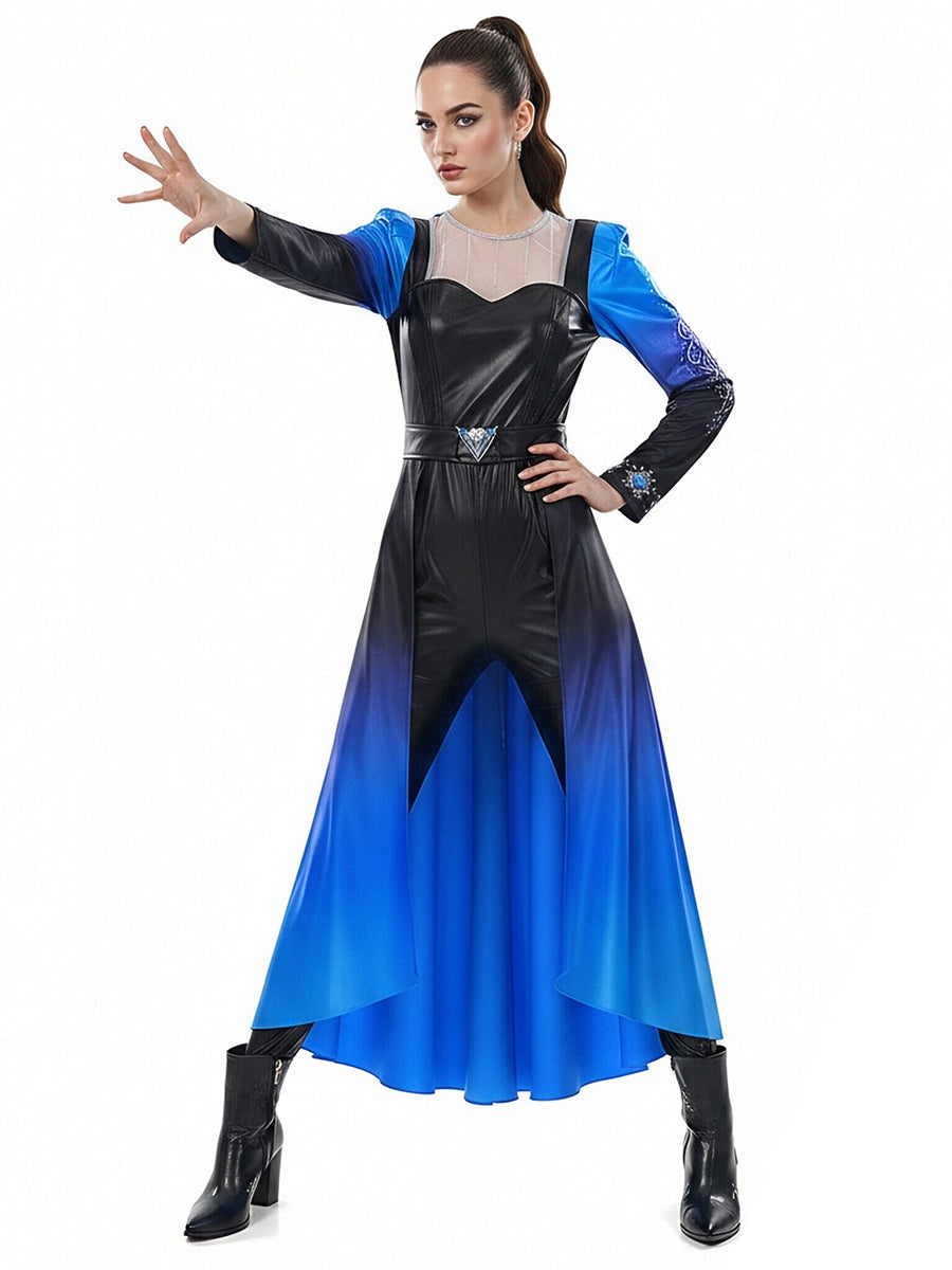 PU Leather Evil Blue Princess Costume - Image 10