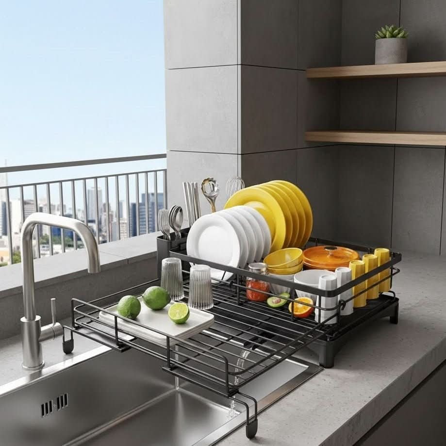Metal Dish Drying Rack Expandable Frame - Image 3