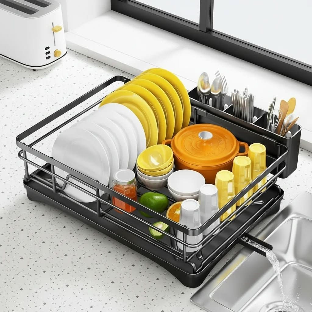 Metal Dish Drying Rack Expandable Frame - Image 6