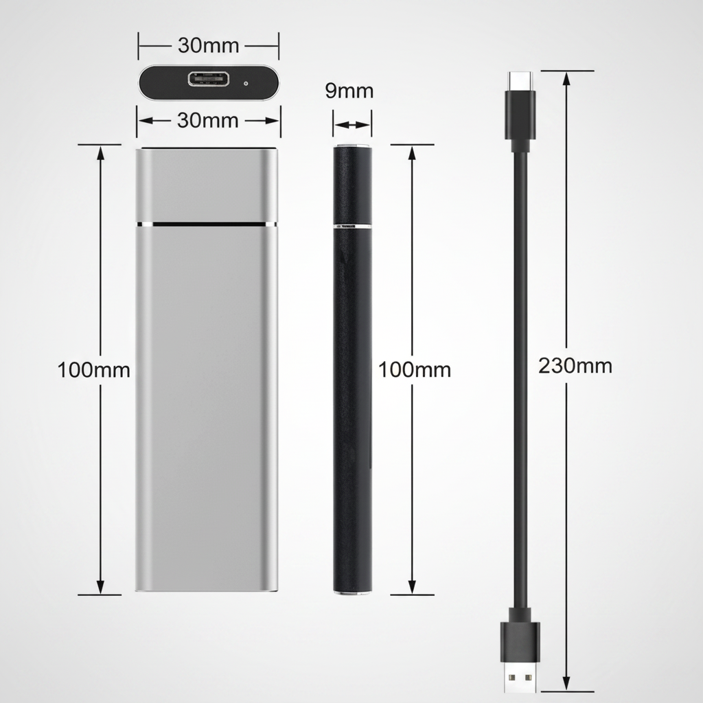 Portable SSD 8TB External Hard Drive Aluminum USB Backup Storage - Image 2