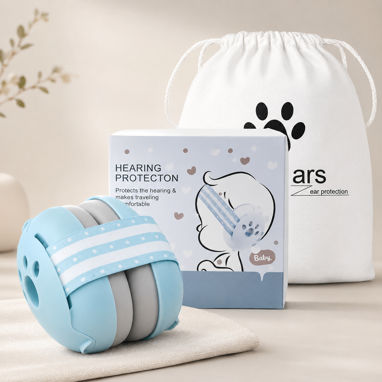 Baby Ear Protection Earmuffs with Noise Reduction for Infants