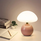 Retro Cream Bedside Lamp Mushroom Shape Table Light