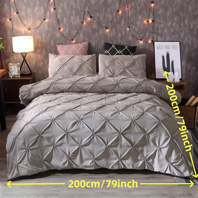 White Pintuck Quilts Cover Set