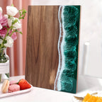 Acacia Wood Cutting Board Ocean Resin Charcuterie Cheese Serving Board - Image 8