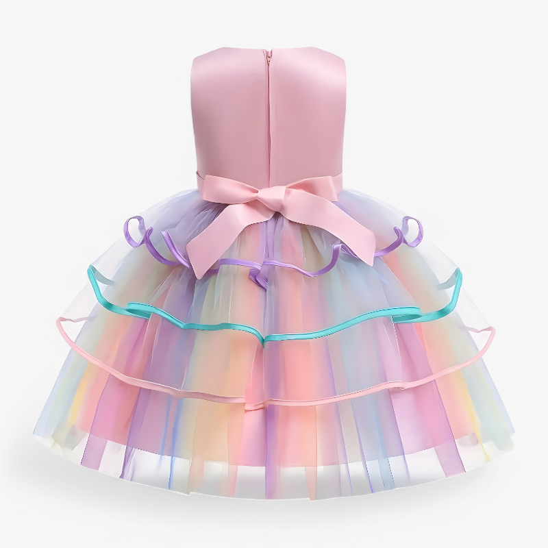Girls Tulle Unicorn Princess Dress - Image 6