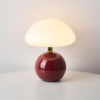 Retro Cream Bedside Lamp Mushroom Shape Table Light