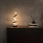 Modern Spiral LED Table Lamps with Dimmable Light