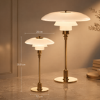 Scandinavian Bedside Table Lamp with Minimalist Glass Shade