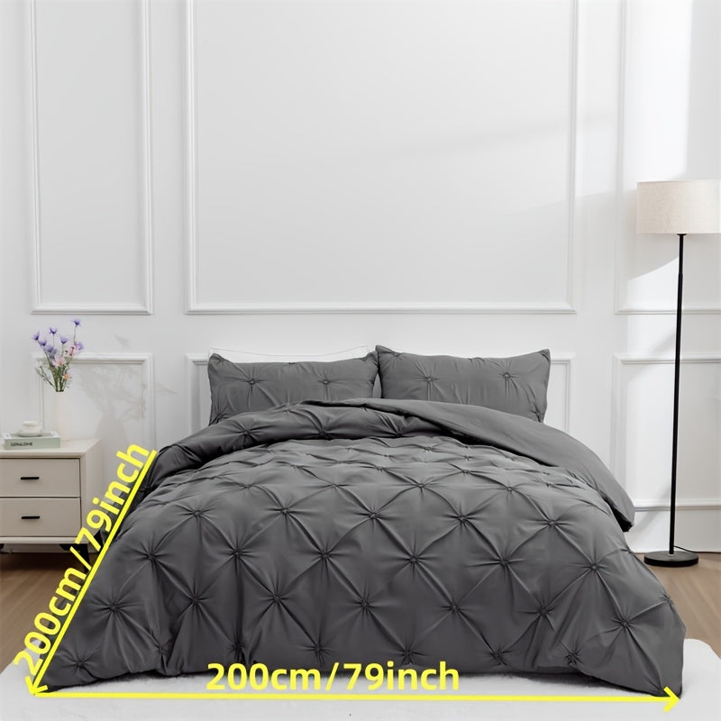 White Pintuck Quilts Cover Set