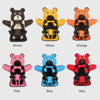 Adjustable Child Travel Booster Seat with Bear Design